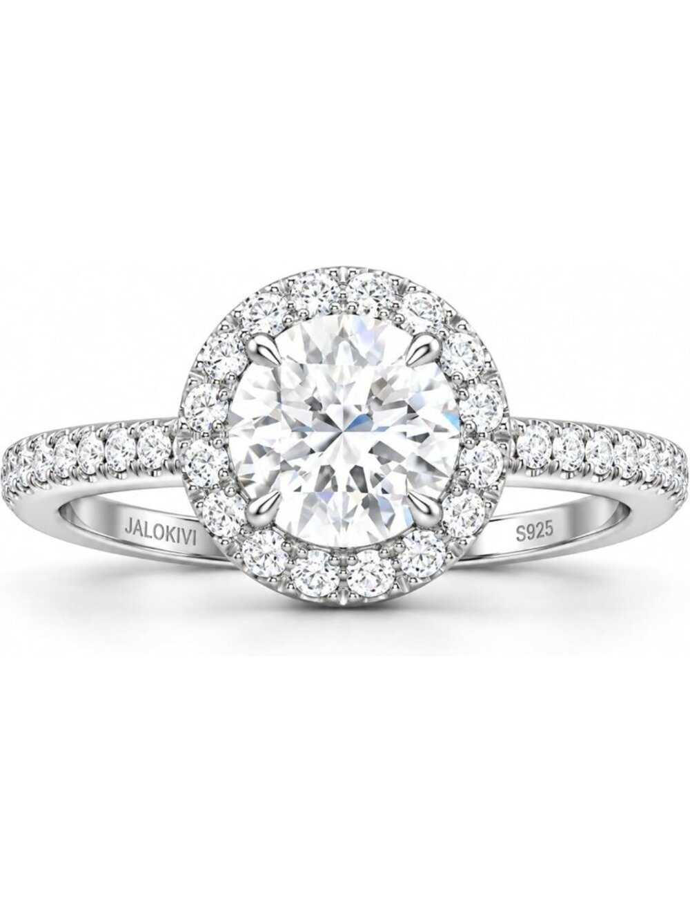 925 Sterling Silver Round Cut Engagement Ring for Women - Elegant & Timeless